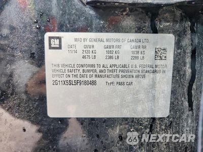 Zdjęcie 12 z 12 samochodu: 2015 CHEVROLET IMPALA LS VIN:2G11X5SL5F9180488 - miniatura