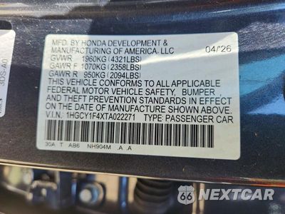 Zdjęcie 12 z 12 samochodu: 2026 HONDA ACCORD SE VIN:1HGCY1F4XTA022271 - miniatura