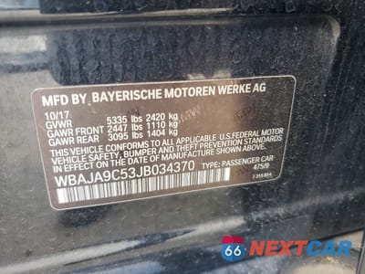 Zdjęcie 12 z 12 samochodu: 2018 BMW 530E VIN:WBAJA9C53JB034370 - miniatura
