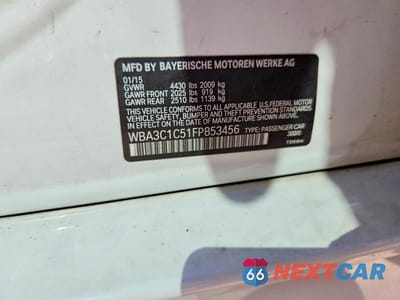 Zdjęcie 12 z 12 samochodu: 2015 BMW 328 I SULEV VIN:WBA3C1C51FP853456 - miniatura