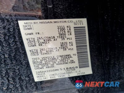 Zdjęcie 13 z 13 samochodu: 2021 NISSAN TITAN SV VIN:1N6AA1ED1MN518868 - miniatura