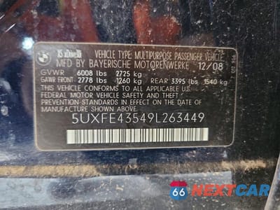 Zdjęcie 13 z 13 samochodu: 2009 BMW X5 XDRIVE30I VIN:5UXFE43549L263449 - miniatura