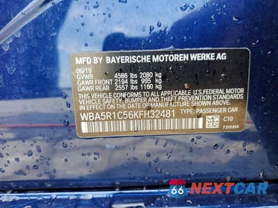 Zdjęcie 13 z 13 samochodu: 2019 BMW 330I VIN:WBA5R1C56KFH32481 - miniatura