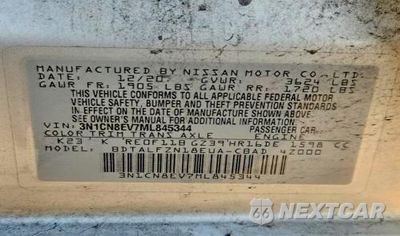 Zdjęcie 12 z 12 samochodu: 2021 NISSAN VERSA SV VIN:3N1CN8EV7ML845344 - miniatura