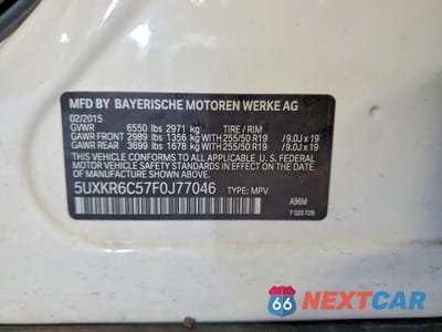 Zdjęcie 12 z 12 samochodu: 2015 BMW X5 XDRIVE50I VIN:5UXKR6C57F0J77046 - miniatura
