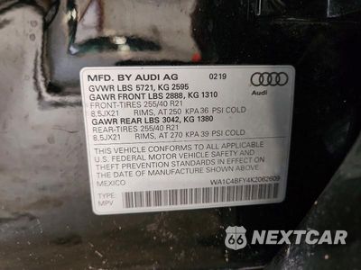 Zdjęcie 13 z 13 samochodu: 2019 AUDI SQ5 PRESTIGE VIN:WA1C4BFY4K2062609 - miniatura
