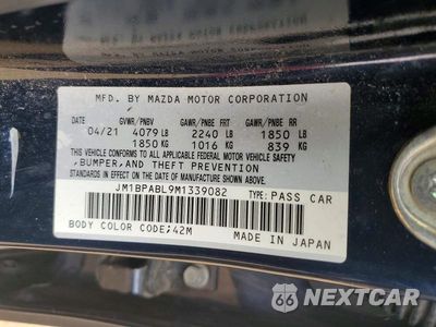 Zdjęcie 12 z 12 samochodu: 2021 MAZDA 3 SELECT VIN:JM1BPABL9M1339082 - miniatura