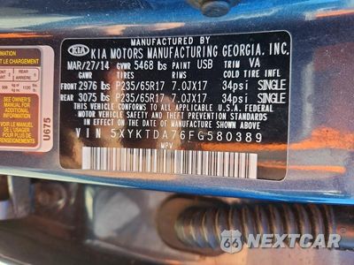 Zdjęcie 13 z 13 samochodu: 2015 KIA SORENTO LX VIN:5XYKTDA76FG580389 - miniatura