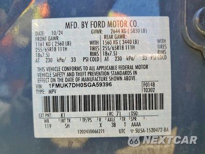 Zdjęcie 13 z 13 samochodu: 2025 FORD EXPLORER ACTIVE VIN:1FMUK7DH0SGA59396 - miniatura