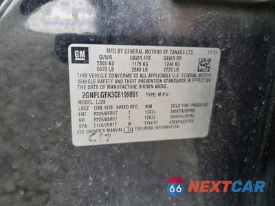 Zdjęcie 13 z 13 samochodu: 2012 CHEVROLET EQUINOX LTZ VIN:2GNFLGEK3C6199861 - miniatura