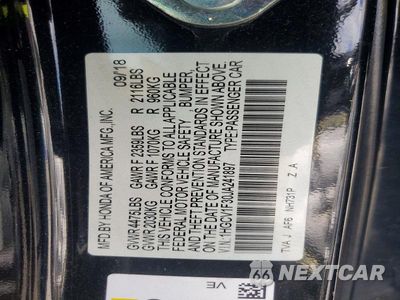 Zdjęcie 12 z 12 samochodu: 2018 HONDA ACCORD SPORT VIN:1HGCV1F30JA241897 - miniatura