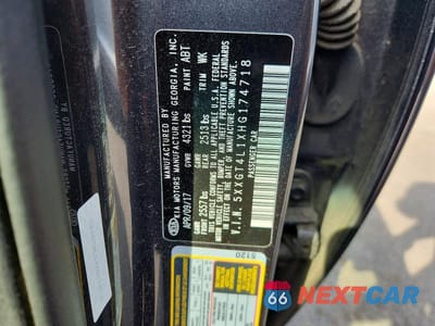 Zdjęcie 13 z 13 samochodu: 2017 KIA OPTIMA LX VIN:5XXGT4L1XHG174718 - miniatura