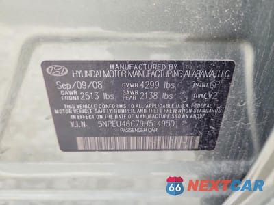 Zdjęcie 12 z 12 samochodu: 2009 HYUNDAI SONATA LIMITED VIN:5NPEU46C79H514950 - miniatura