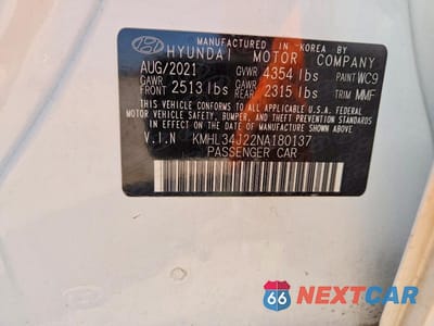 Zdjęcie 12 z 12 samochodu: 2022 HYUNDAI SONATA LIMITED VIN:KMHL34J22NA180137 - miniatura