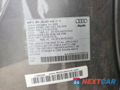 Zdjęcie 12 z 12 samochodu: 2012 AUDI Q7 PRESTIGE VIN:WA1DGAFE1CD005348 - miniatura