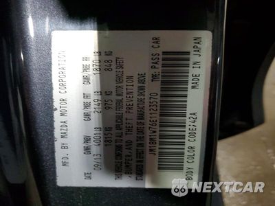 Zdjęcie 12 z 12 samochodu: 2014 MAZDA 3 GRAND TOURING VIN:JM1BM1W76E1123570 - miniatura