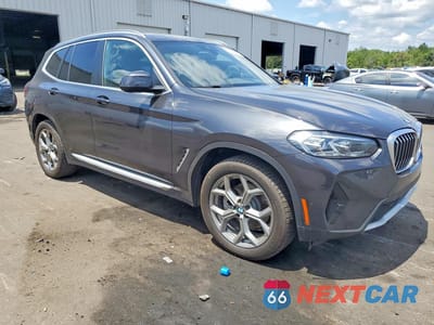 Czwarte zdjęcie samochodu z boku: 2022 BMW X3 SDRIVE30I VIN:5UX43DP02N9M96443 - miniatura
