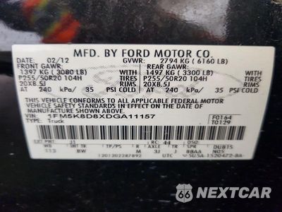 Zdjęcie 10 z 10 samochodu: 2013 FORD EXPLORER XLT VIN:1FM5K8D8XDGA11157 - miniatura