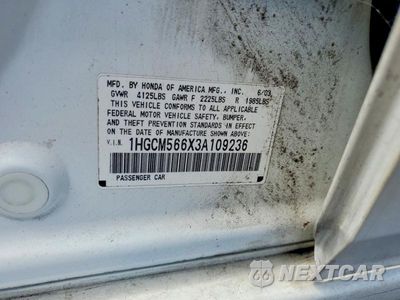 Zdjęcie 12 z 12 samochodu: 2003 HONDA ACCORD EX VIN:1HGCM566X3A109236 - miniatura