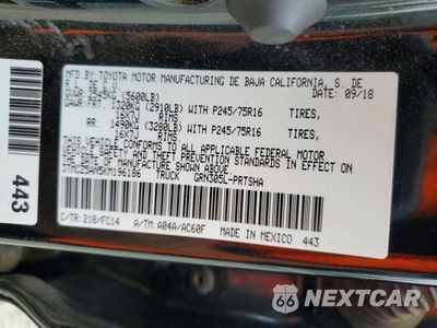 Zdjęcie 12 z 12 samochodu: 2019 TOYOTA TACOMA SR5 V6 VIN:3TMCZ5AN5KM196186 - miniatura