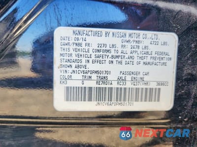 Zdjęcie 13 z 13 samochodu: 2015 INFINITI Q40 VIN:JN1CV6AP0FM501701 - miniatura