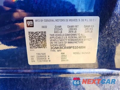 Zdjęcie 13 z 13 samochodu: 2023 CHEVROLET BLAZER 2LT VIN:3GNKBCR49PS104894 - miniatura