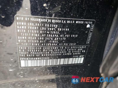 Zdjęcie 14 z 14 samochodu: 2021 VOLKSWAGEN TIGUAN SE VIN:3VV2B7AX9MM023000 - miniatura