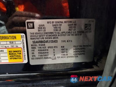 Zdjęcie 13 z 13 samochodu: 2015 BUICK ENCLAVE VIN:5GAKRBKD4FJ135433 - miniatura