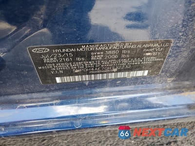 Zdjęcie 12 z 12 samochodu: 2016 HYUNDAI ELANTRA VALUE EDITION VIN:5NPDH4AE7GH732232 - miniatura