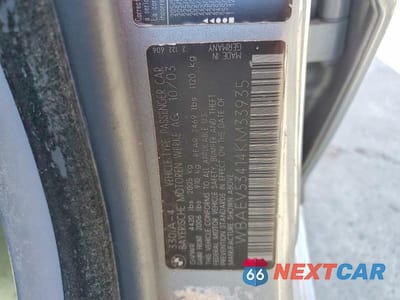 Zdjęcie 12 z 12 samochodu: 2004 BMW 330 I VIN:WBAEV53414KM33935 - miniatura