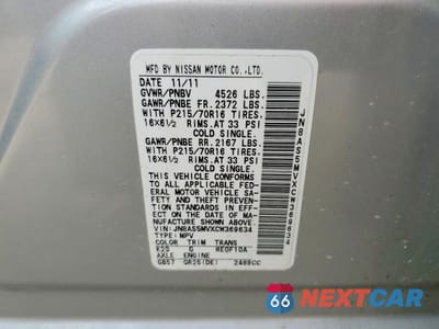 Zdjęcie 13 z 13 samochodu: 2012 NISSAN ROGUE S VIN:JN8AS5MVXCW369634 - miniatura