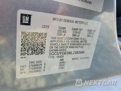 Zdjęcie 12 z 12 samochodu: 2020 CHEVROLET SILVERADO K1500 LTZ VIN:1GCUYGED6LZ183886 - miniatura