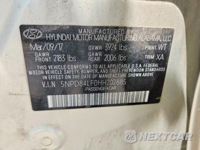Zdjęcie 13 z 13 samochodu: 2017 HYUNDAI ELANTRA VALUE EDITION VIN:5NPD84LF0HH202885 - miniatura