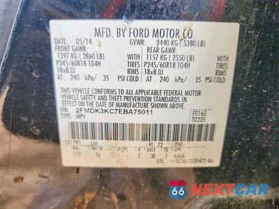Zdjęcie 14 z 14 samochodu: 2014 FORD EDGE LIMITED VIN:2FMDK3KC7EBA75011 - miniatura