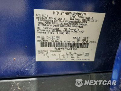Zdjęcie 13 z 13 samochodu: 2013 FORD TAURUS LIMITED VIN:1FAHP2F87DG230886 - miniatura