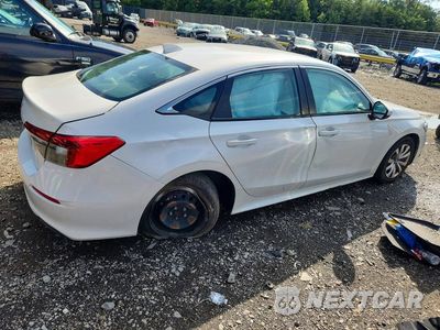 Trzecie zdjęcie samochodu z tyłu: 2022 HONDA CIVIC LX VIN:2HGFE2F26NH510020 - miniatura