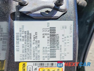 Zdjęcie 12 z 12 samochodu: 2017 FORD FUSION SE VIN:3FA6P0HD2HR103774 - miniatura