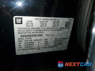 Zdjęcie 13 z 13 samochodu: 2015 GMC YUKON SLE VIN:1GKS2AKC5FR274383 - miniatura