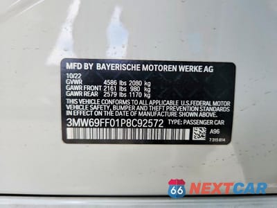 Zdjęcie 12 z 12 samochodu: 2023 BMW 330I VIN:3MW69FF01P8C92572 - miniatura