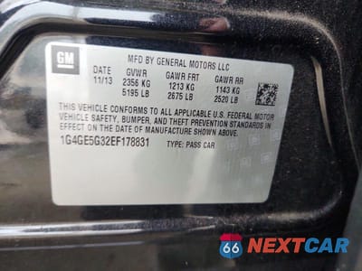 Zdjęcie 12 z 12 samochodu: 2014 BUICK LACROSSE PREMIUM VIN:1G4GE5G32EF178831 - miniatura