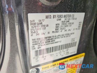 Zdjęcie 12 z 12 samochodu: 2017 FORD EXPEDITION EL XLT VIN:1FMJK1HT1HEA68112 - miniatura
