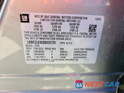Zdjęcie 12 z 12 samochodu: 2025 BUICK ENVISION SPORT TOURING VIN:LRBFZLE46SD035729 - miniatura