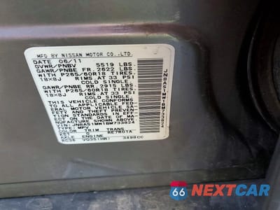 Zdjęcie 13 z 13 samochodu: 2011 INFINITI FX35 BASE VIN:JN8AS1MW1BM733824 - miniatura