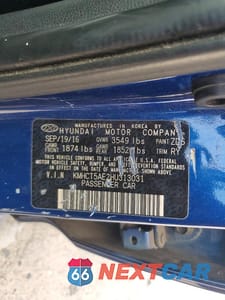 Zdjęcie 13 z 13 samochodu: 2017 HYUNDAI ACCENT SE VIN:KMHCT5AE2HU313031 - miniatura