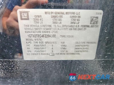 Zdjęcie 12 z 12 samochodu: 2015 GMC SIERRA K1500 VIN:1GTV2TEC4FZ204308 - miniatura