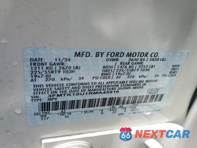 Zdjęcie 12 z 12 samochodu: 2024 FORD MUSTANG MACH-E SELECT VIN:3FMTK1SU1RMA45919 - miniatura