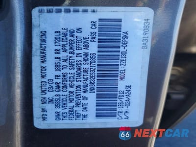 Zdjęcie 12 z 12 samochodu: 2003 TOYOTA COROLLA VIN:1NXBR32E53Z170856 - miniatura