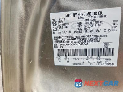 Zdjęcie 14 z 14 samochodu: 2012 FORD ESCAPE VIN:1FMCU9EG9CKB89845 - miniatura