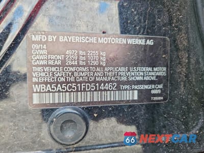 Zdjęcie 12 z 12 samochodu: 2015 BMW 528 I VIN:WBA5A5C51FD514462 - miniatura