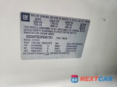 Zdjęcie 12 z 12 samochodu: 2015 CHEVROLET SILVERADO K1500 HIGH COUNTRY VIN:3GCUKTEC0FG431751 - miniatura
